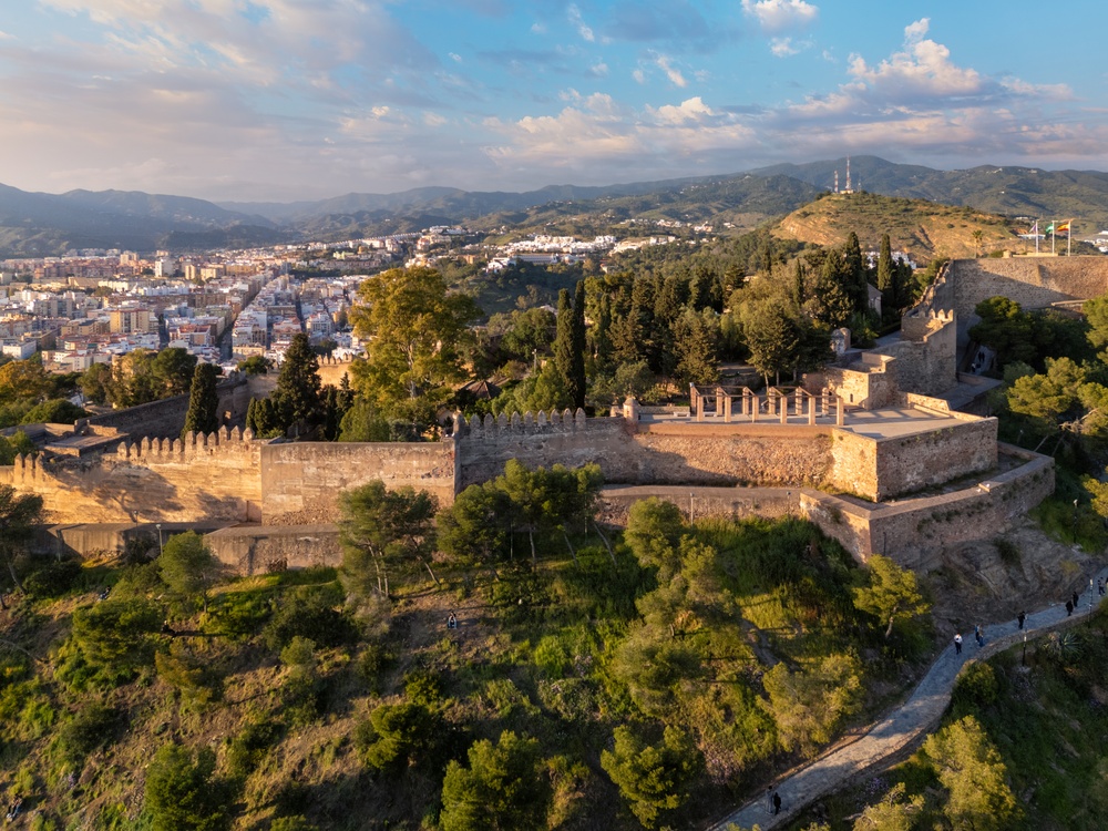 The ramparts of Castillo de Gibralfaro above Malaga