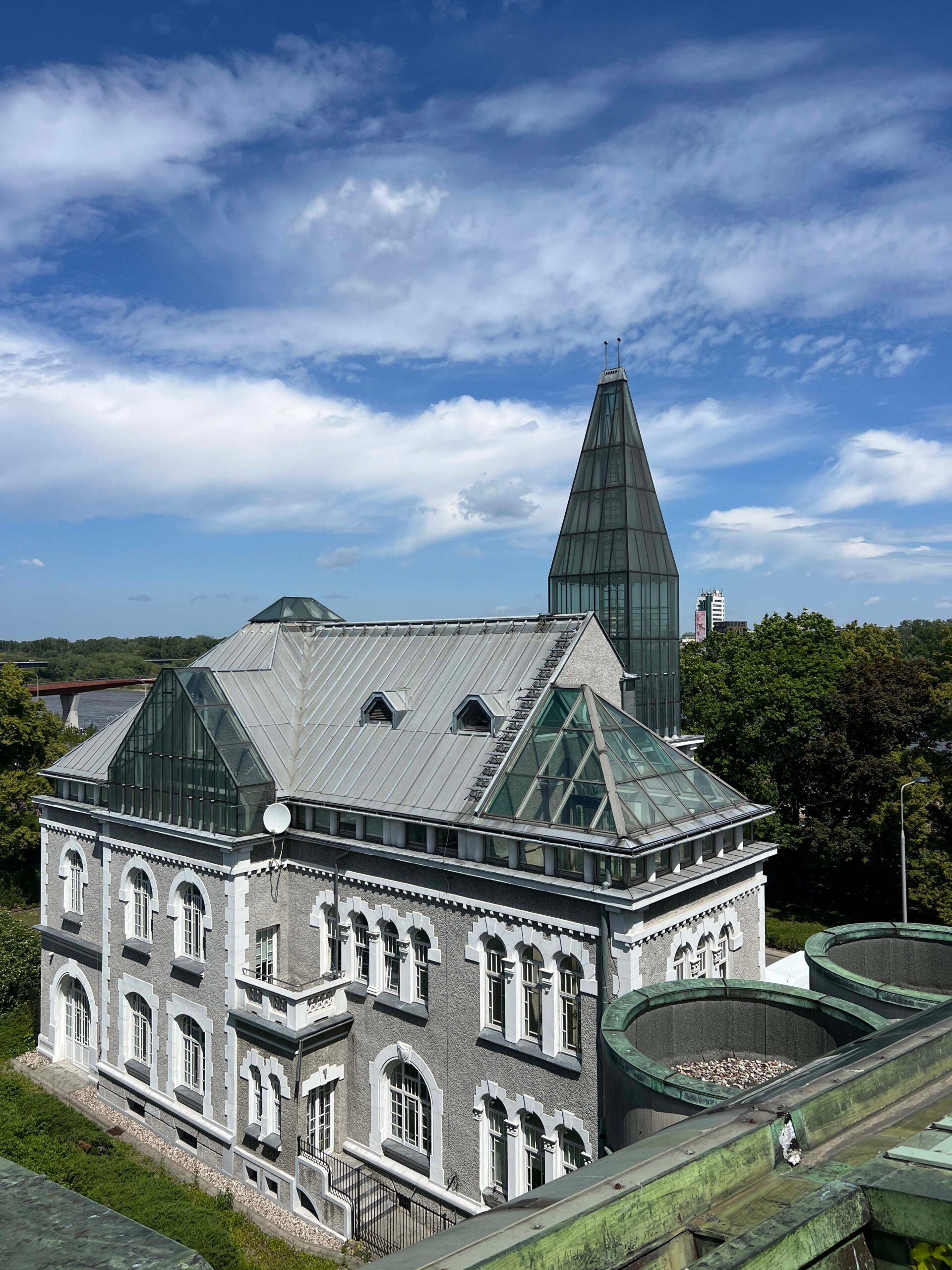 The roof garden of the University Library in Powiśle in Warsaw