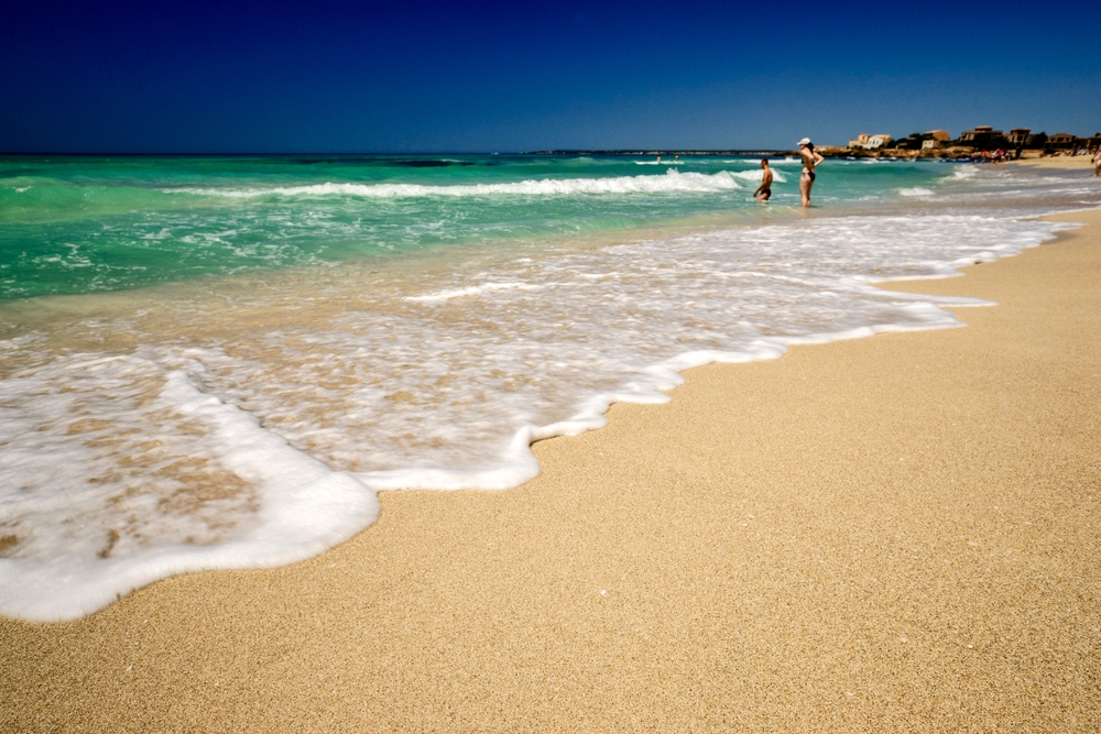 The sandy beach of Es Trenc on the south coast of Mallorca