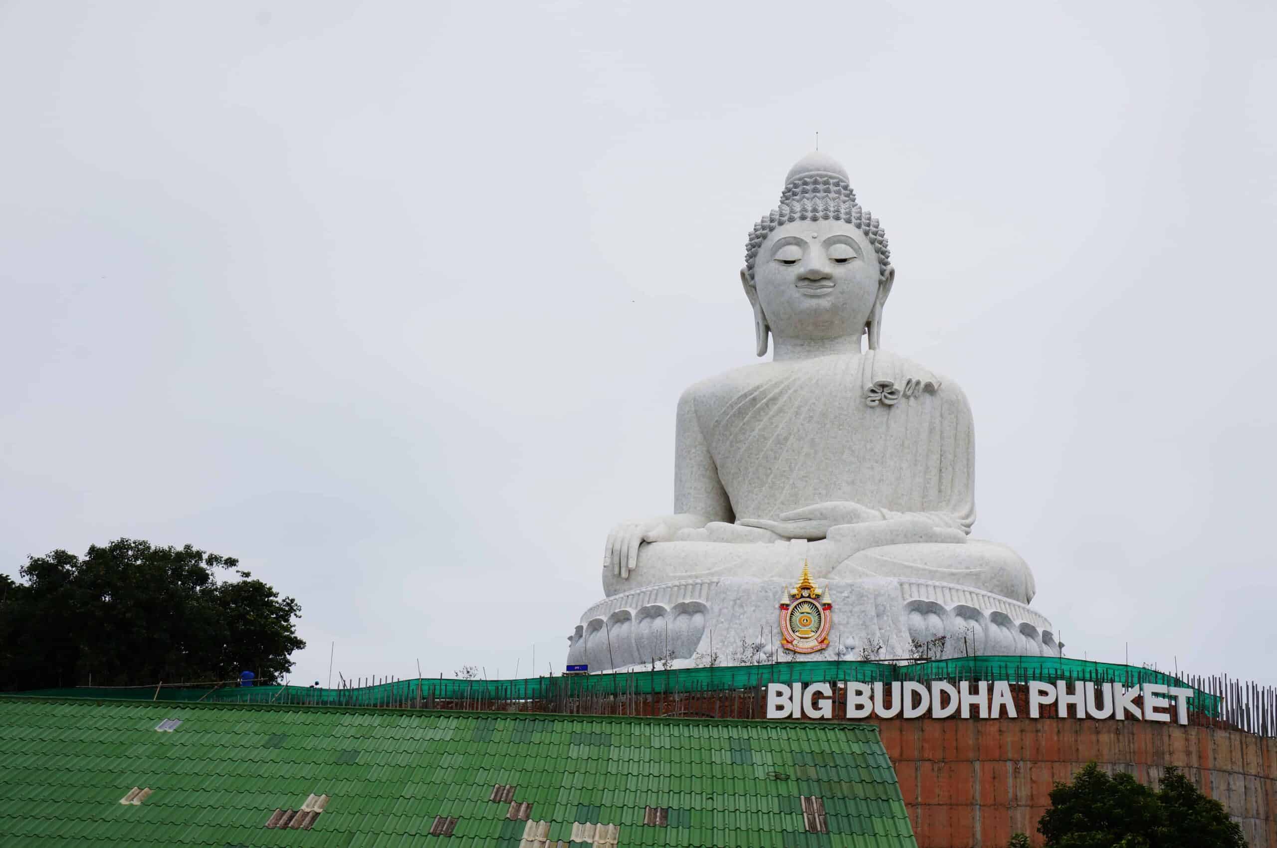 The white Big Buddha statue on Nakkerd Hill in Phuket