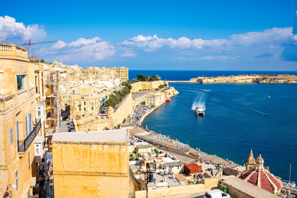Upper Barrakka Gardens by the Grand Harbour in Valletta