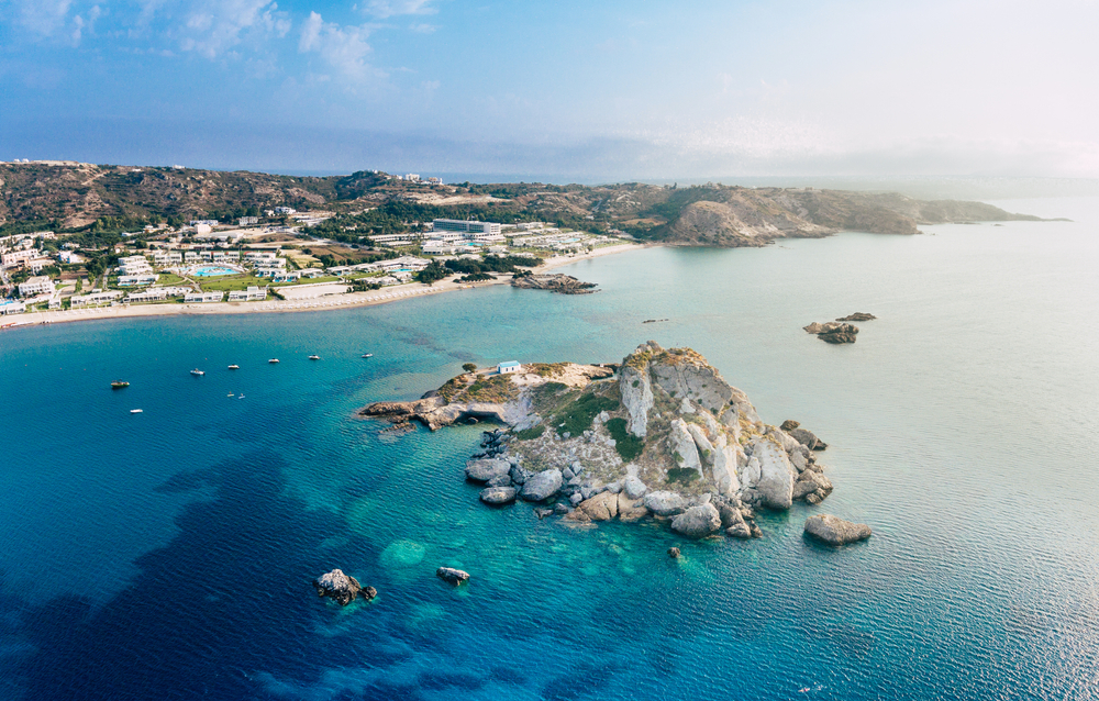 Panoramic aerial view of the island of Kos