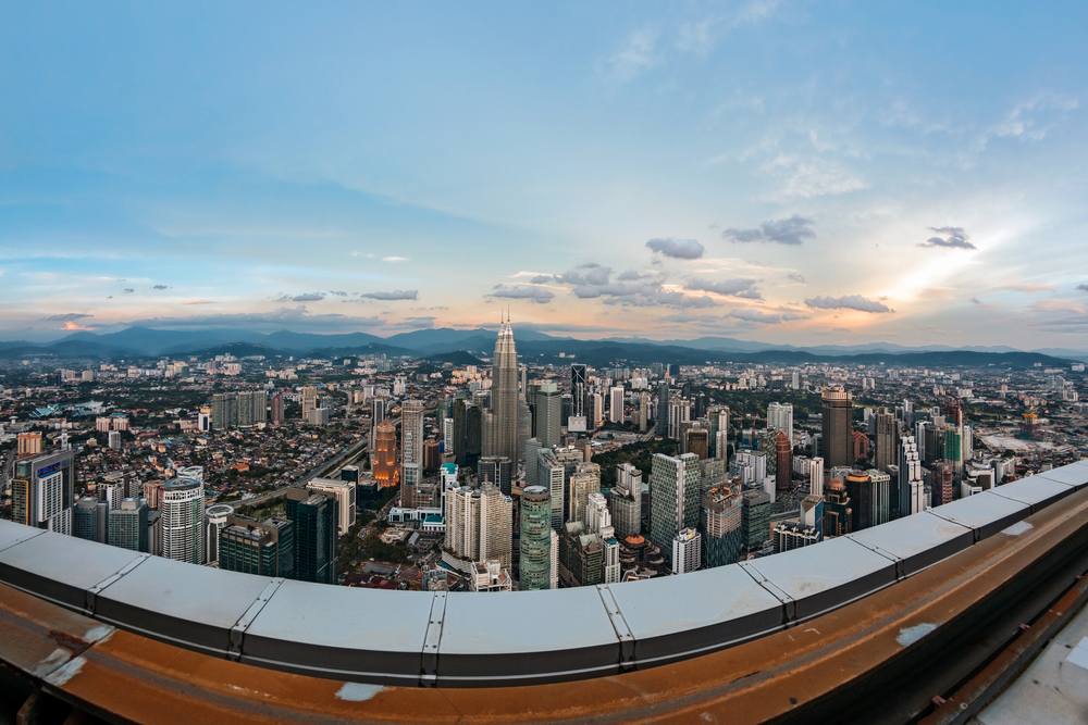 Kuala Lumpur skyline at sunset