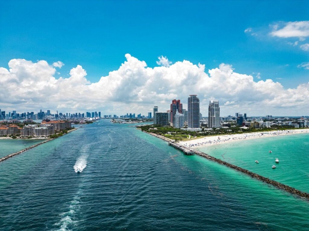 Where to Stay in the United States? The 15 Best Places & Good Hotels 9 Aerial view of South Beach in Miami Beach with the beach and turquoise water