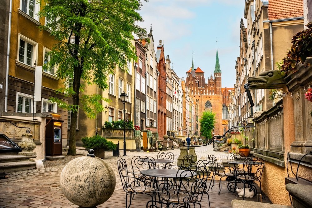 The architecture of Mariacka Street