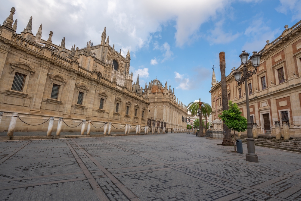 The cathedral and the Archivo General de Indias in Seville