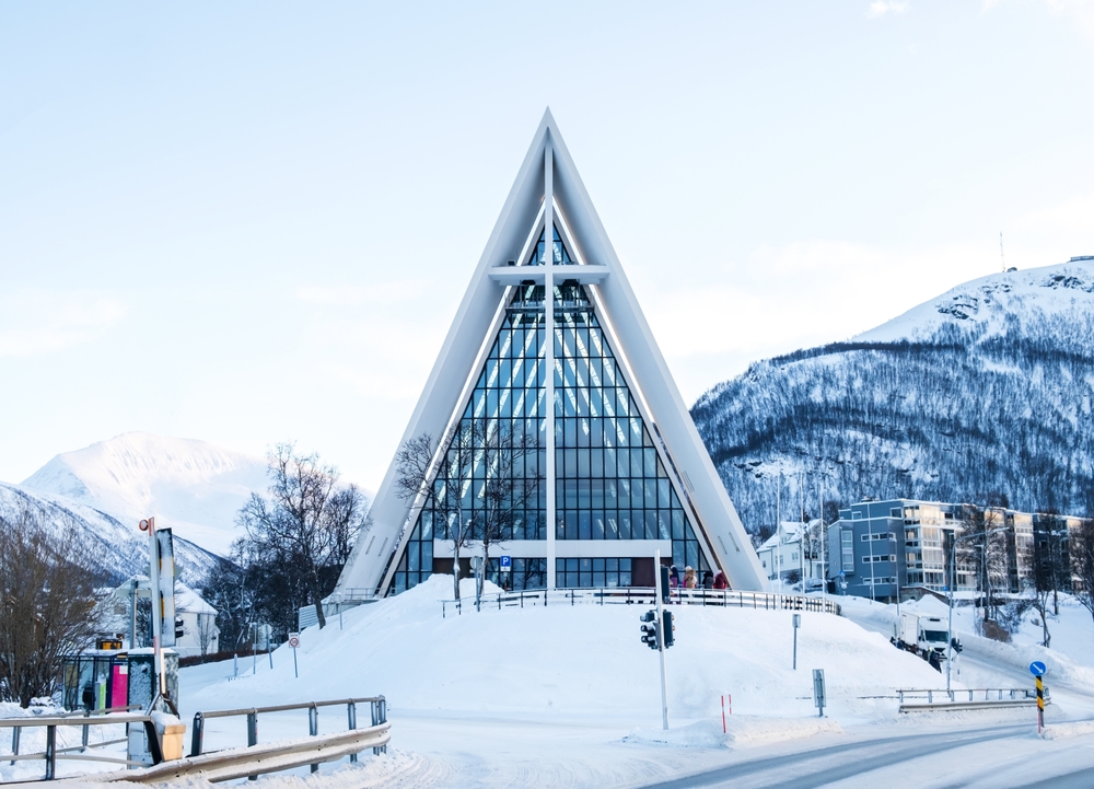 Where to Stay in Tromsø? The 6 Best Areas & Places to Stay 11 The Arctic Cathedral (Tromsdalen Church) in Tromsø in winter