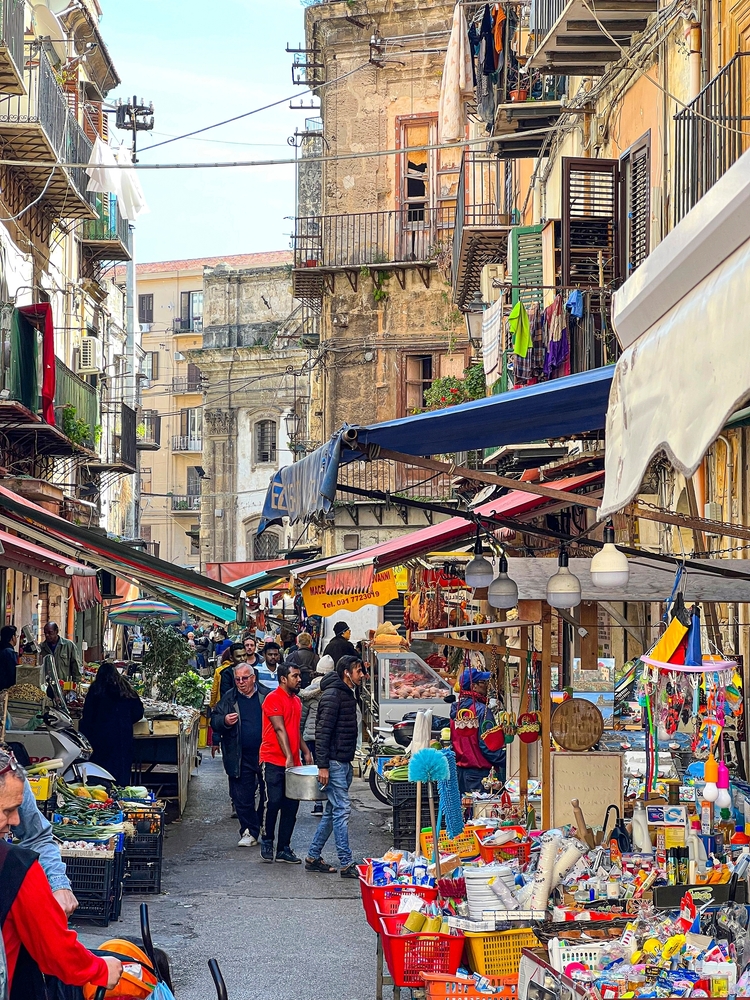 Fruit and vegetables at the Ballarò market in Palermo