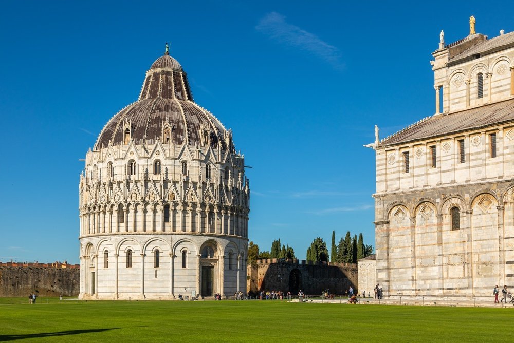 Where to Stay in Pisa? The 5 Best Areas & Places to Stay 3 The Baptistery and cathedral on Piazza dei Miracoli in Pisa