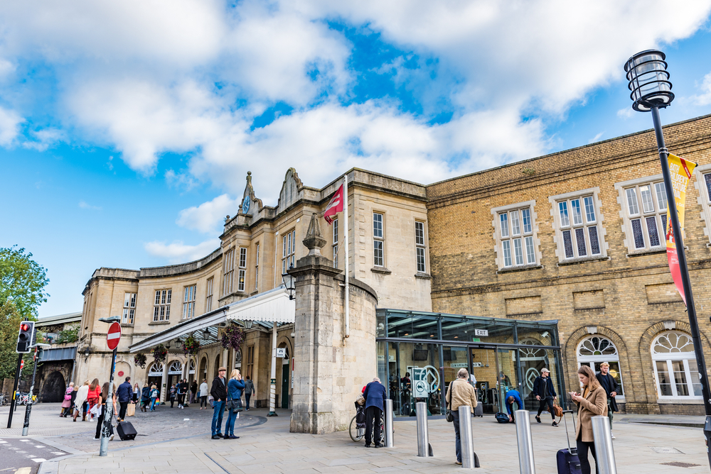 Bath Spa station in Bath, where the trains from London arrive