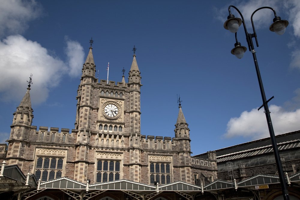 The Bristol Temple Meads station building in Redcliffe