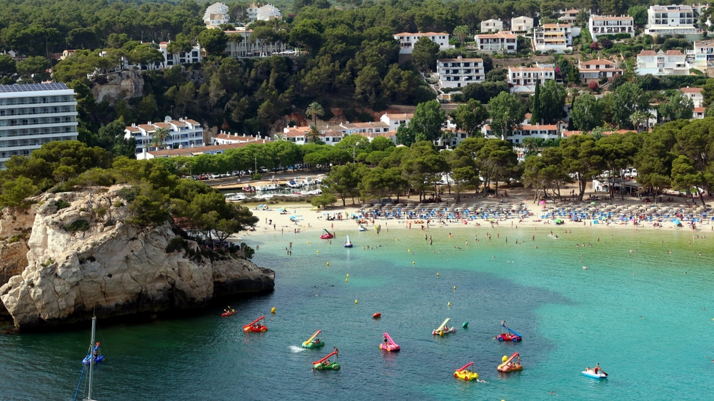 Where to Stay in Menorca? The 6 Best Areas & Places to Stay 11 Aerial view of Cala Galdana bay and beach in Menorca