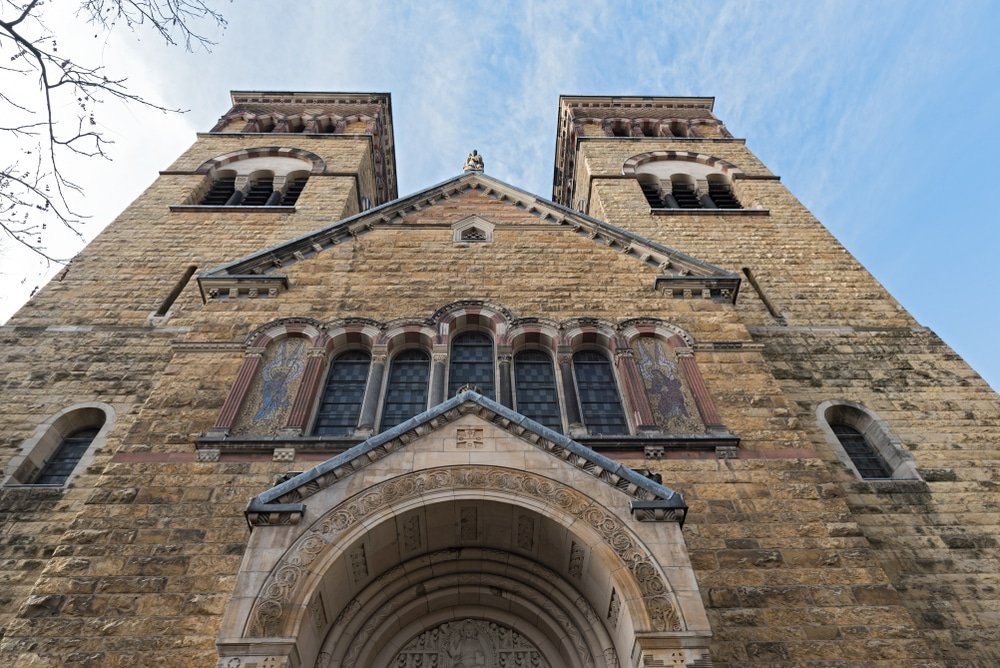 The church of St. Michael on Brüsseler Platz in the Belgisches Viertel in Cologne