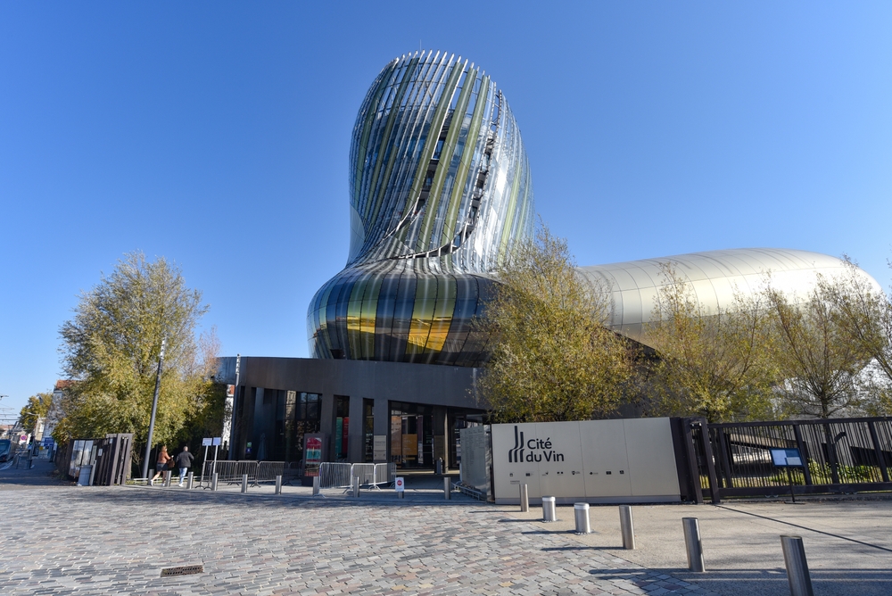 Modern architecture by the Cité du Vin in Bassins à flot in Bordeaux