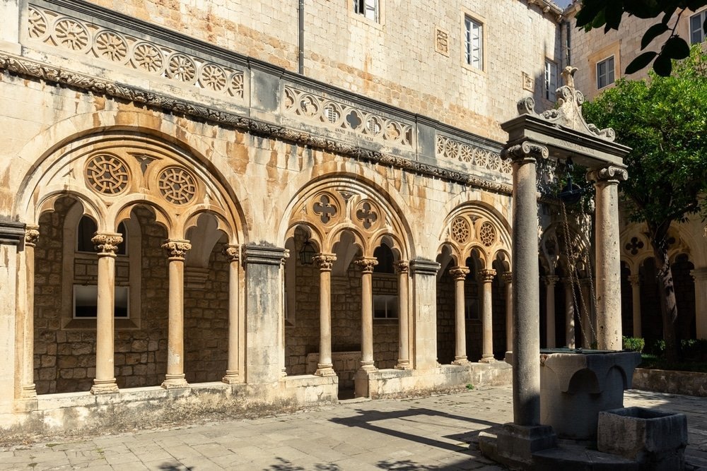 The cloister of the Dominican Monastery in Dubrovnik