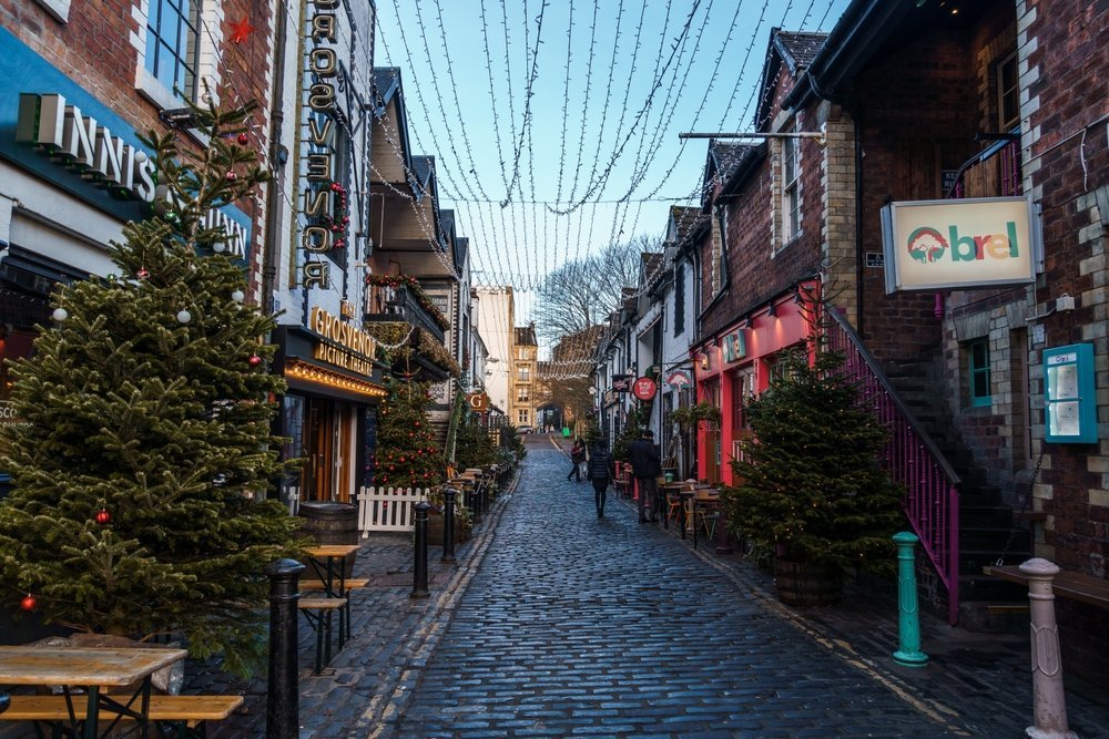 The cobbled Ashton Lane in Glasgow's West End
