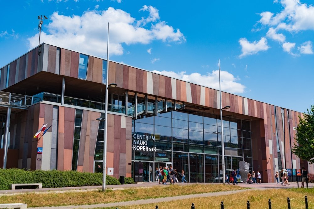 Copernicus Science Centre by the river in Warsaw