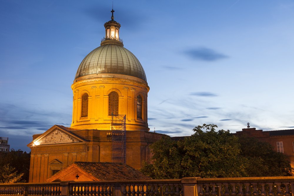 The dome of the Chapelle Saint-Joseph de la Grave by the Garonne in Saint-Cyprien, Toulouse