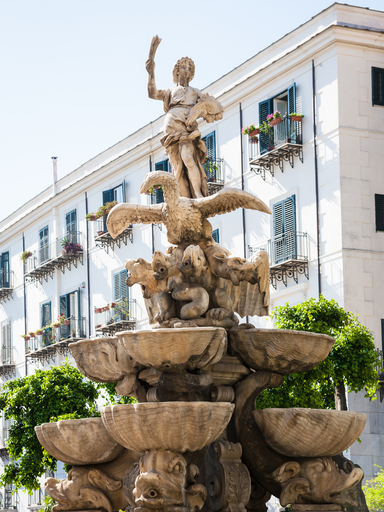 Fontana del Garraffo on Piazza Marina in Kalsa, Palermo