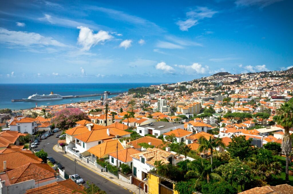 Funchal on the south coast of Madeira