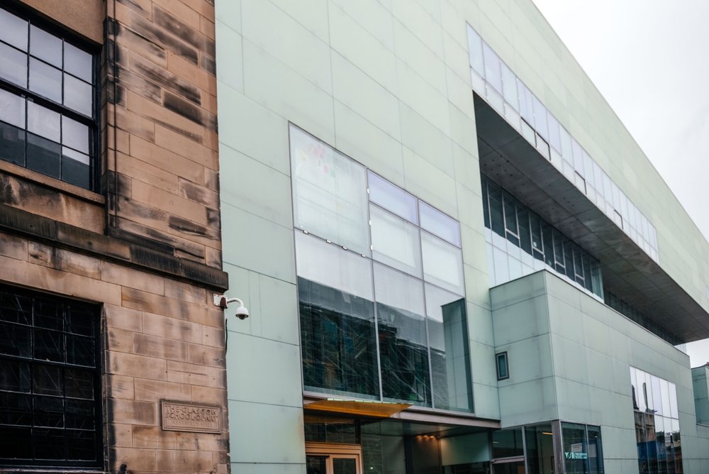 Glasgow School of Art's Reid Building on Renfrew Street in Glasgow