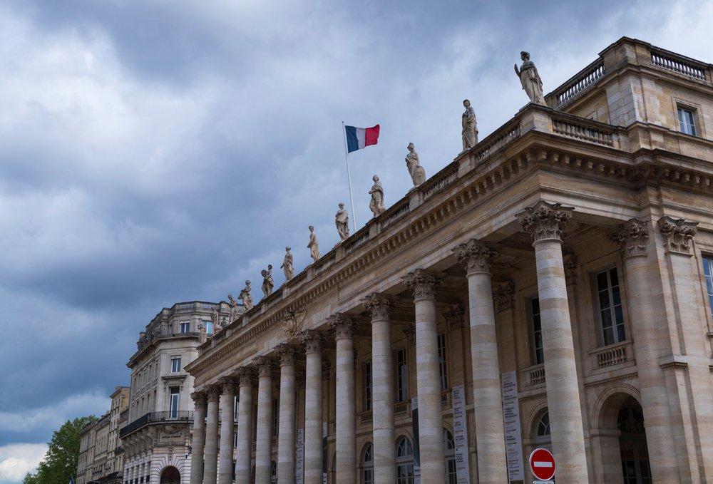 The Grand Théâtre opera house on Place de la Comédie in Bordeaux