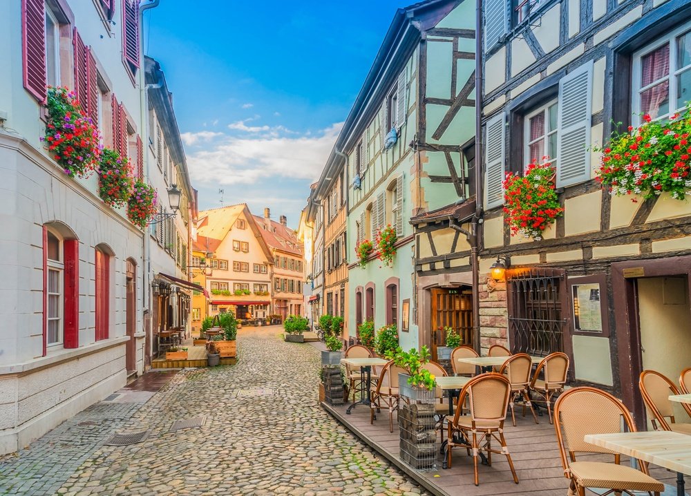 Half-timbered houses in the medieval Petite France quarter of Strasbourg