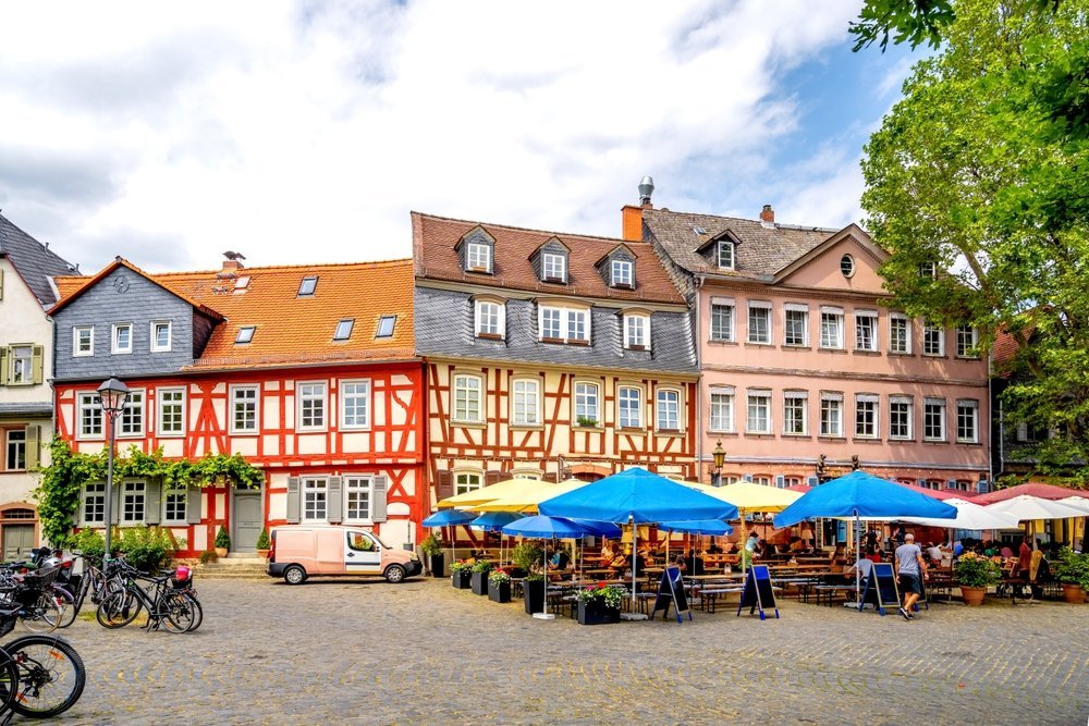 Half-timbered houses in the Old Town of Frankfurt-Höchst