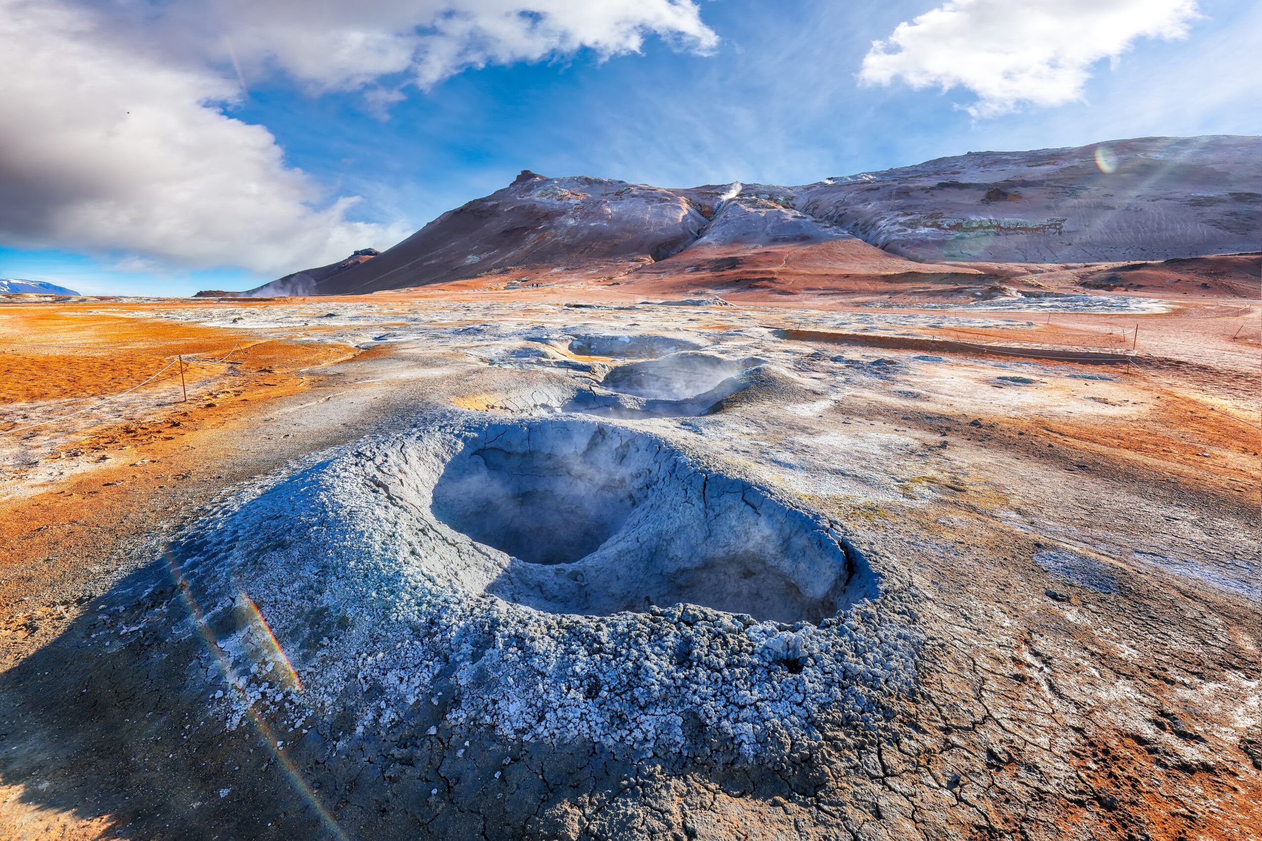 Boiling mud pools at Hverir near Mývatn