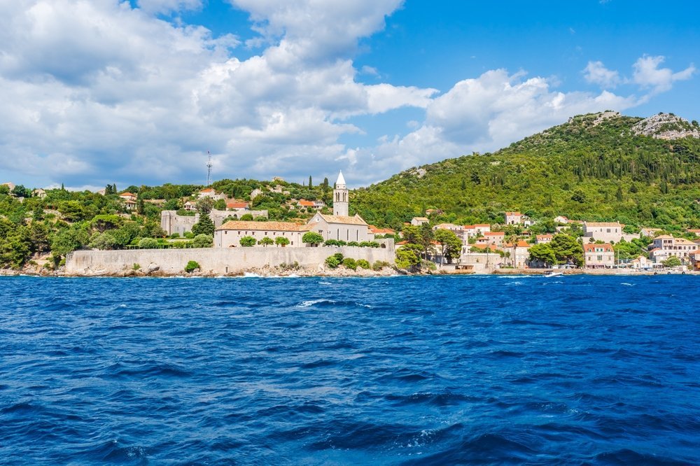 The island of Lopud in the Elaphiti Islands off Dubrovnik