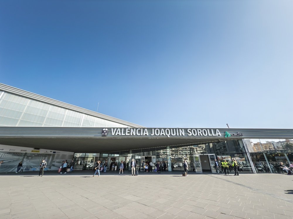 Joaquín Sorolla station in Valencia, where the AVE and Euromed trains depart from