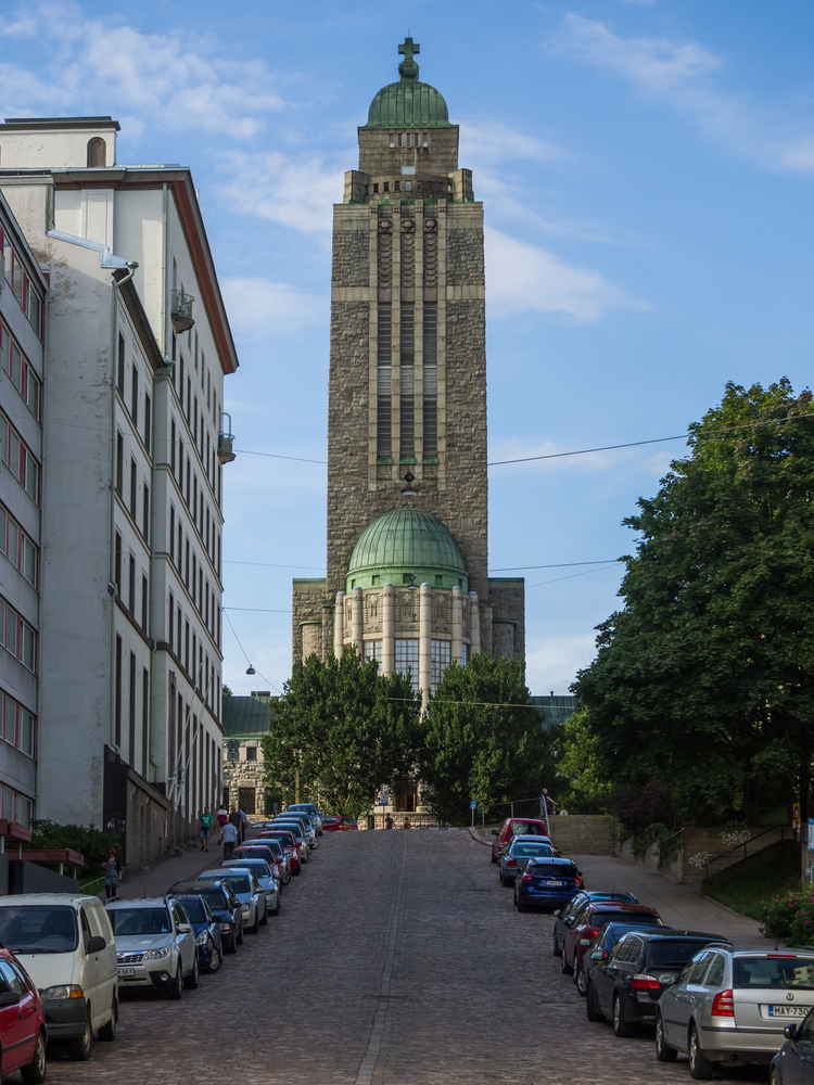 Kallio Church rising above the Kallio district in Helsinki