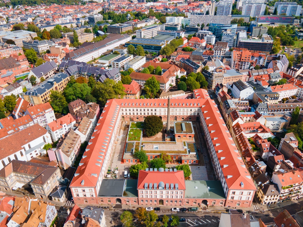 Where to Stay in Strasbourg? The 6 Best Areas & Places to Stay 5 Aerial view of the old Manufacture des Tabacs tobacco factory in Krutenau, Strasbourg