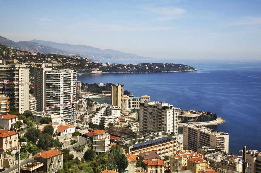 Larvotto Beach and the beach district in Monaco