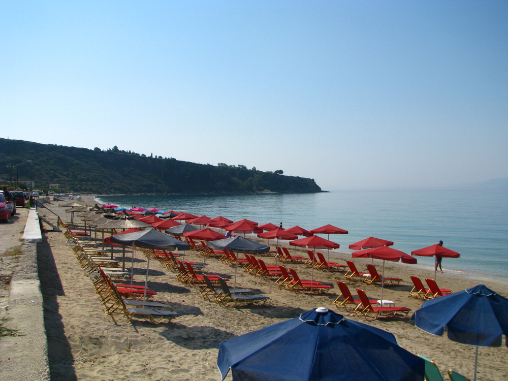Lourdas beach in Kefalonia