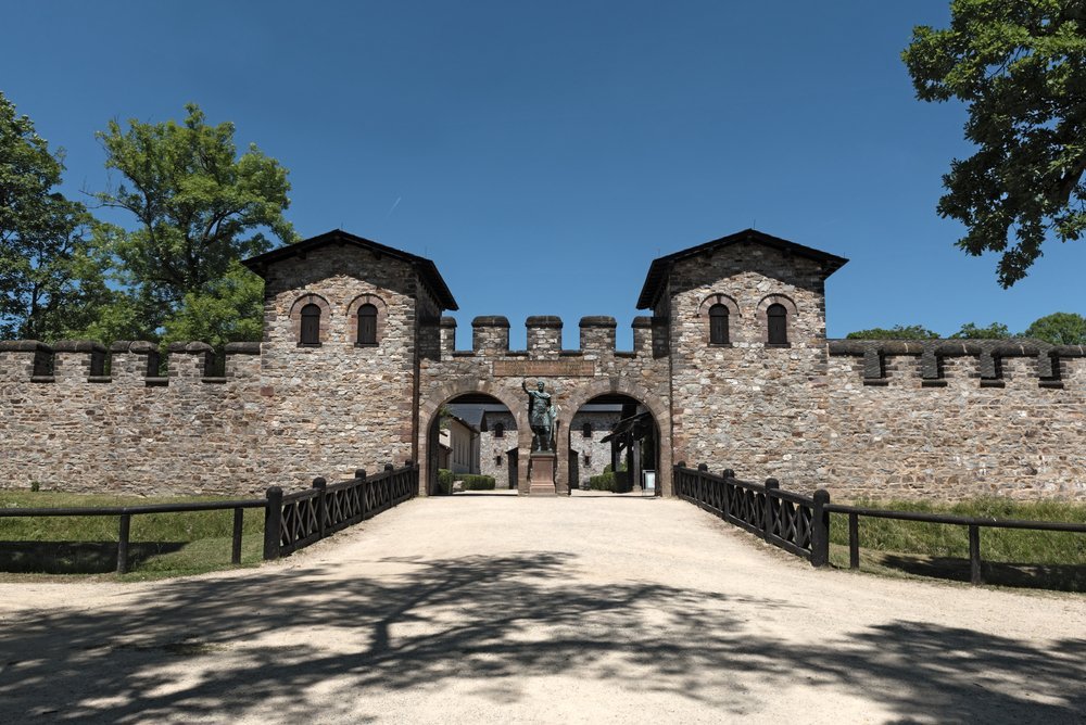 The main gate of Römerkastell Saalburg near Bad Homburg