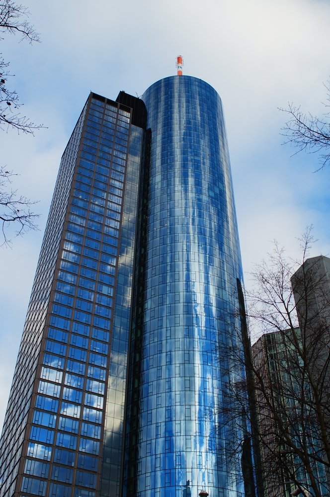 The Main Tower skyscraper with its viewing platform in Frankfurt