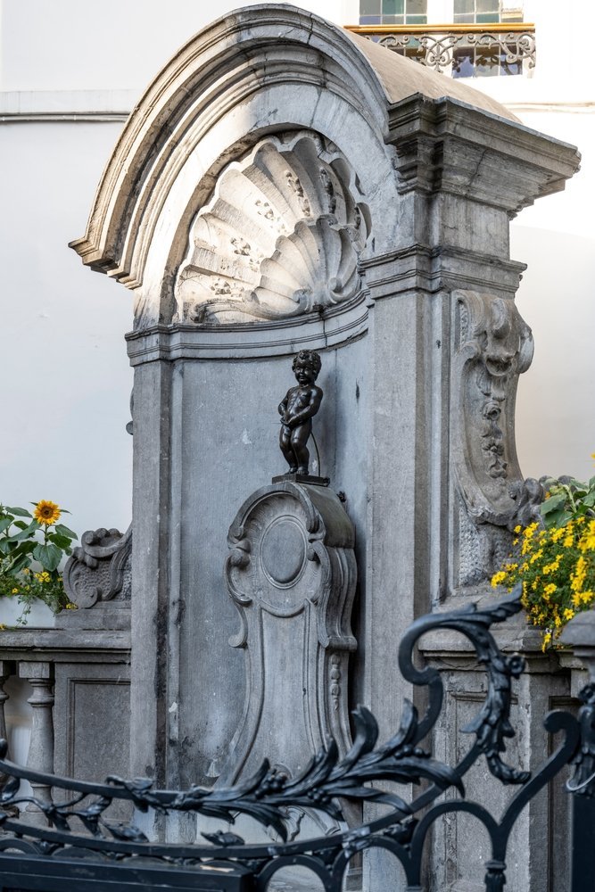 The Manneken Pis bronze statue in Brussels