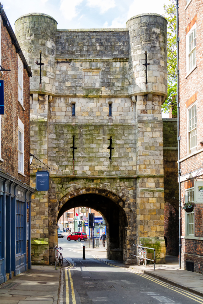 Micklegate Bar, the old city gate into York