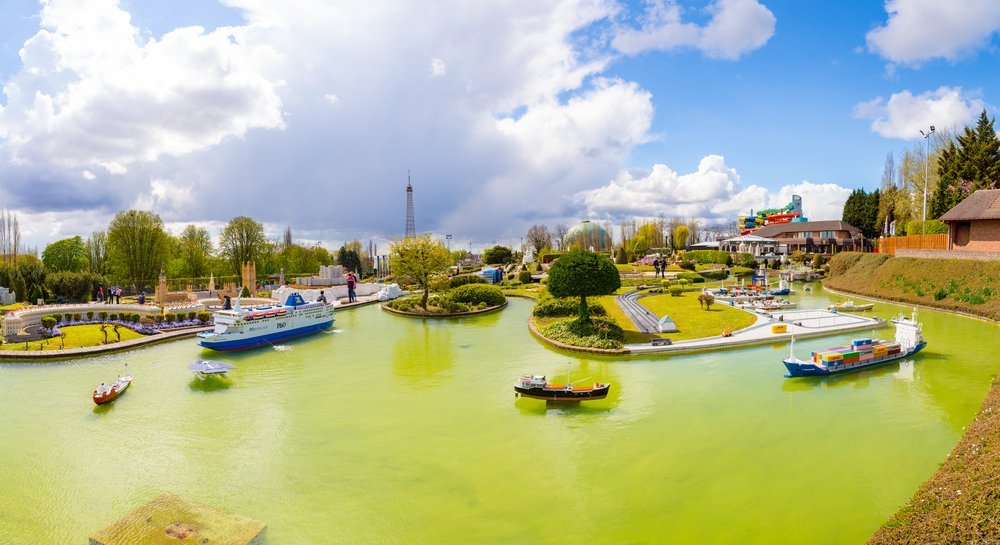 The Mini-Europe miniature park by the Atomium in Brussels