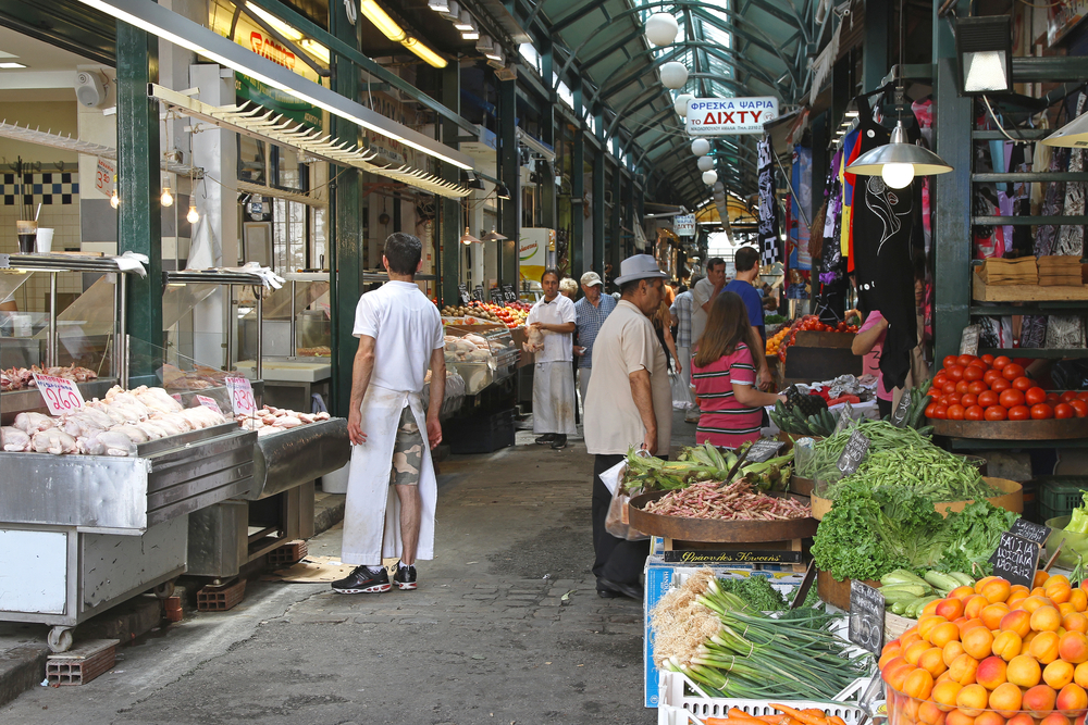 Modiano Market in Thessaloniki, the covered market hall by Kapani Market
