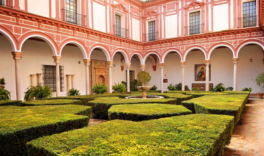 A courtyard in the Museo de Bellas Artes in Seville