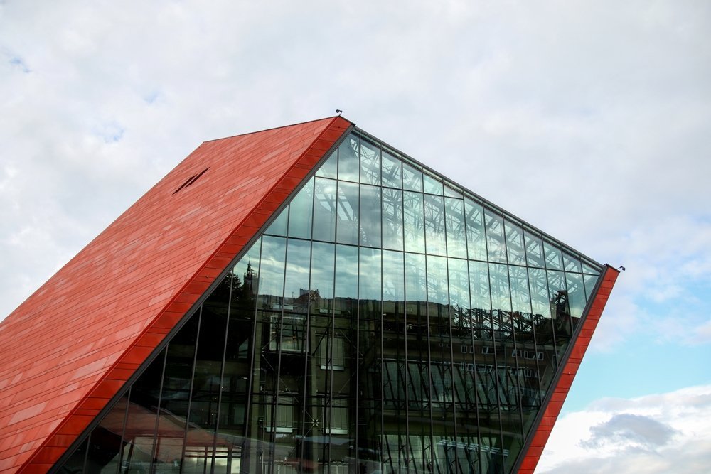 The museum's modern building