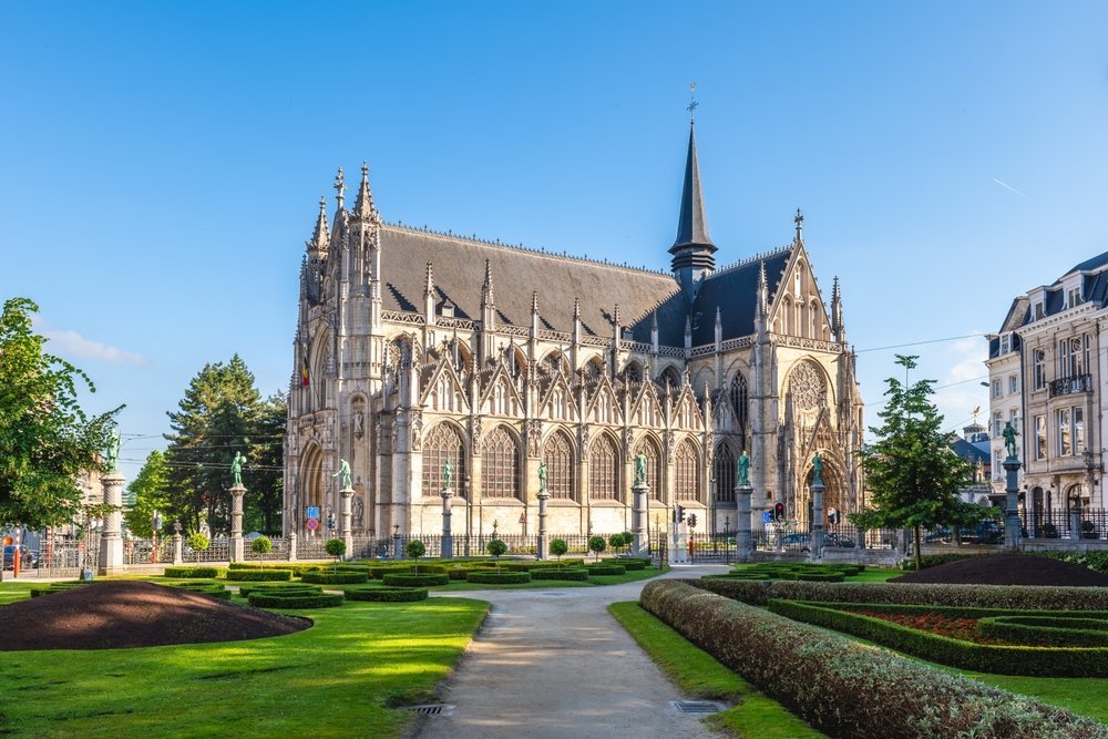 The Notre-Dame du Sablon church in the Sablon district of Brussels