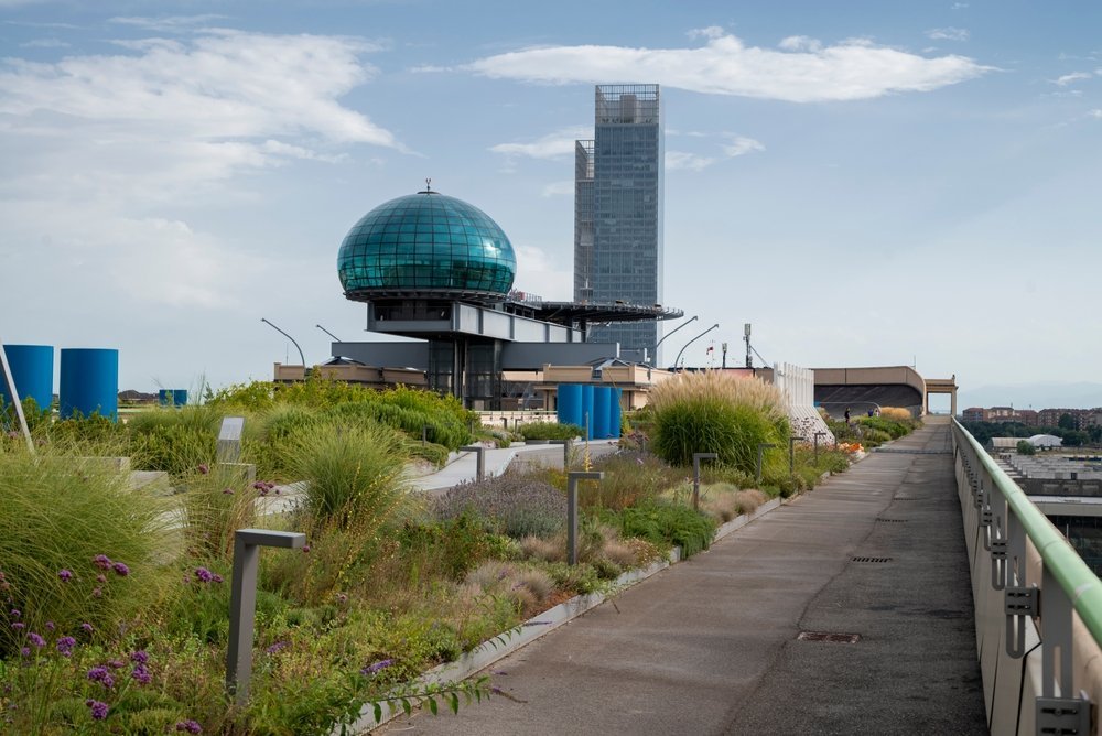 The old test track on the roof of the Lingotto Fiat factory in Turin