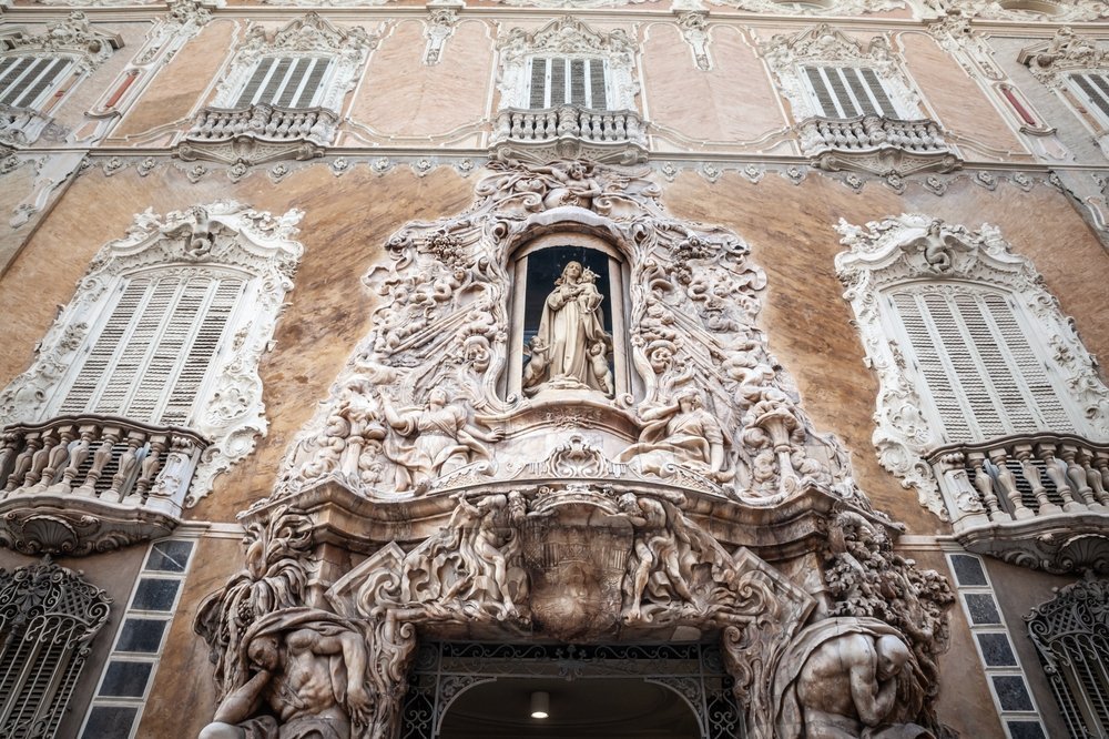 The palace's alabaster facade