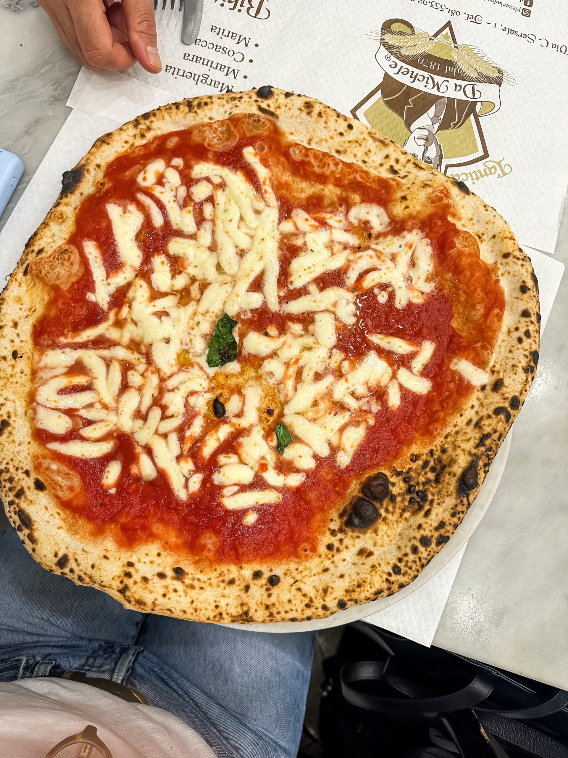 Pizza margherita in Naples