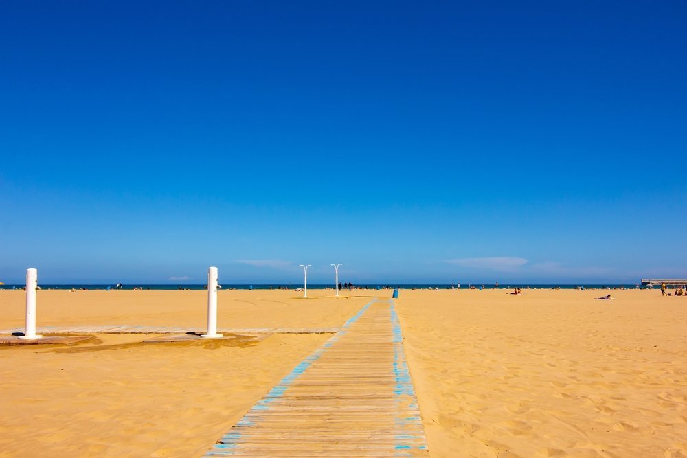 Playa de la Malvarrosa on the Mediterranean