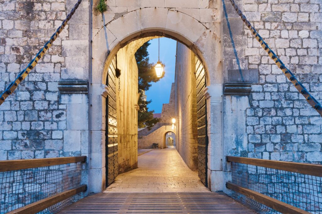 The Ploče Gate by the Old Town in Dubrovnik