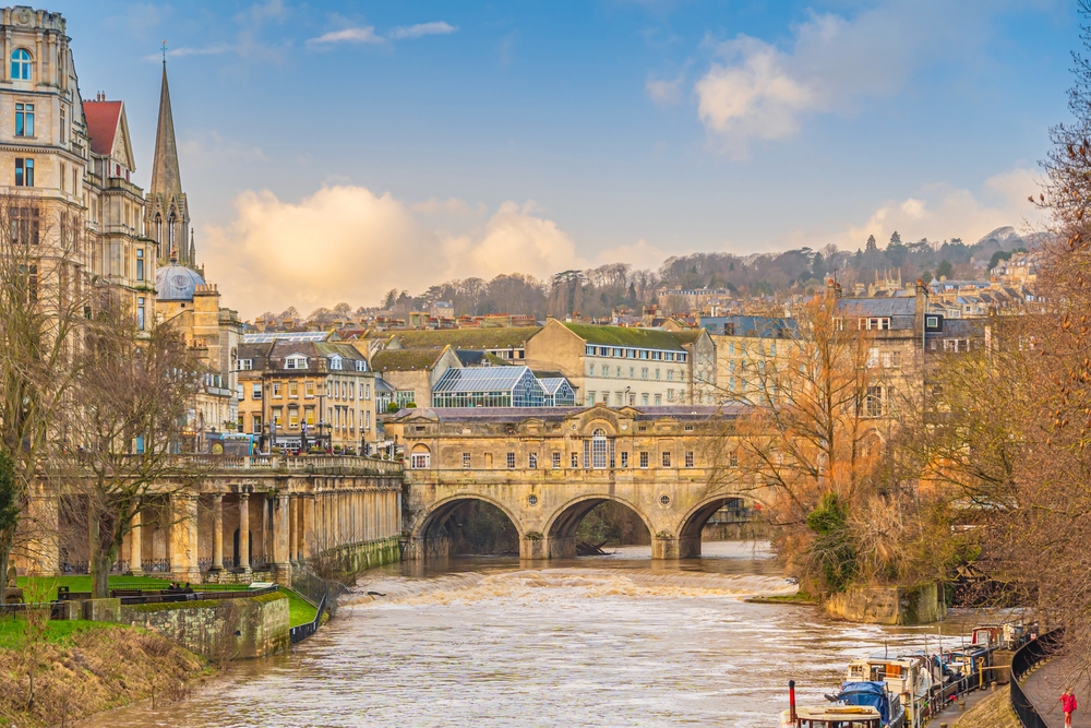 Pulteney Bridge over the River Avon in Bath